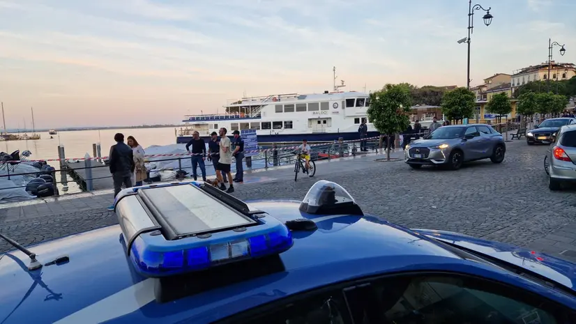 La zona dell'incidente a Desenzano del Garda