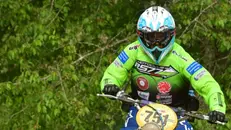 Stefano Torrini in sella alla sua moto