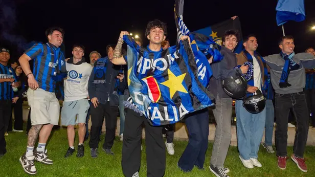 L'Inter vince lo scudetto, i festeggiamenti a Brescia