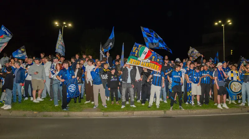 L'Inter vince lo scudetto, i festeggiamenti a Brescia