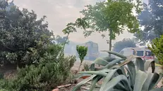 L'incendio nella cascina a Ghedi