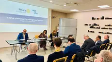 Un momento della presentazione nella Sala Libretti del Giornale di Brescia