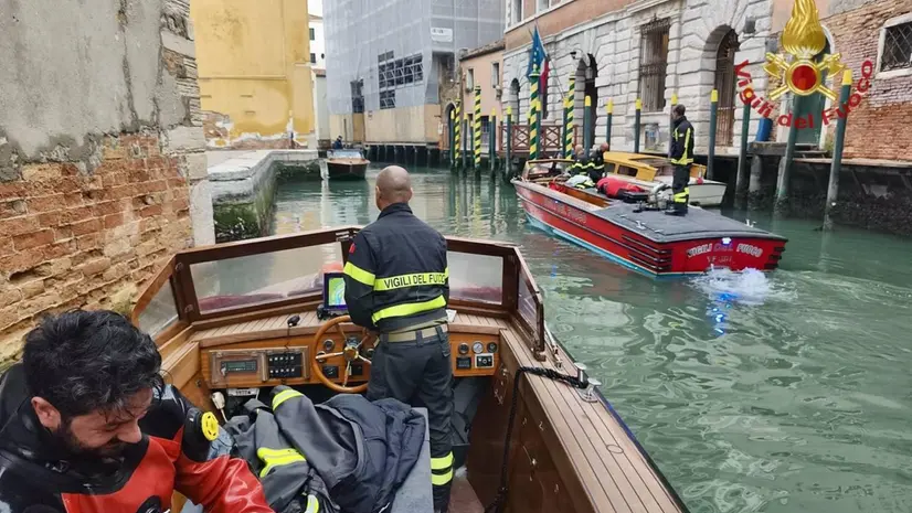 I Vigili del fuoco sul posto