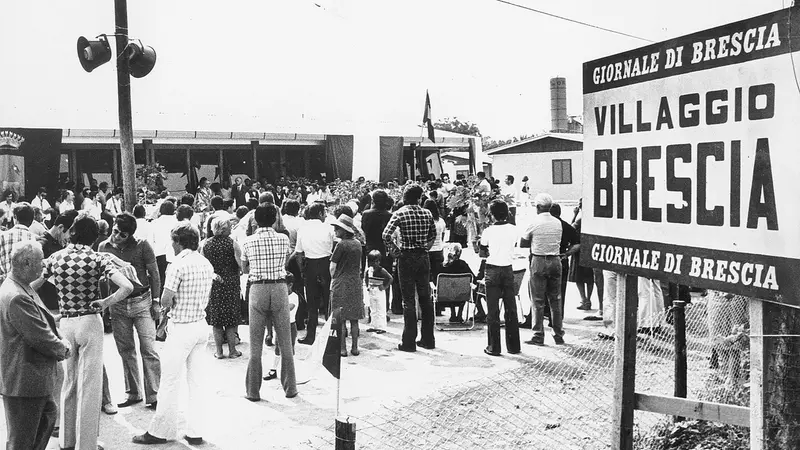 Il villaggio Brescia a Buja, in Friuli, realizzato coi fondi dei lettori del GdB - Foto Archivio Eden/GdB