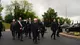 Il presidente Sergio Mattarella (C) e il sindaco di Gemona Roberto Revelant (S) durante la cerimonia al cimitero della città per i 50 anni dal terremoto del Friuli, Gemona, 6 maggio 2026. ANSA/GIADA CARUSO/DUBOLINO