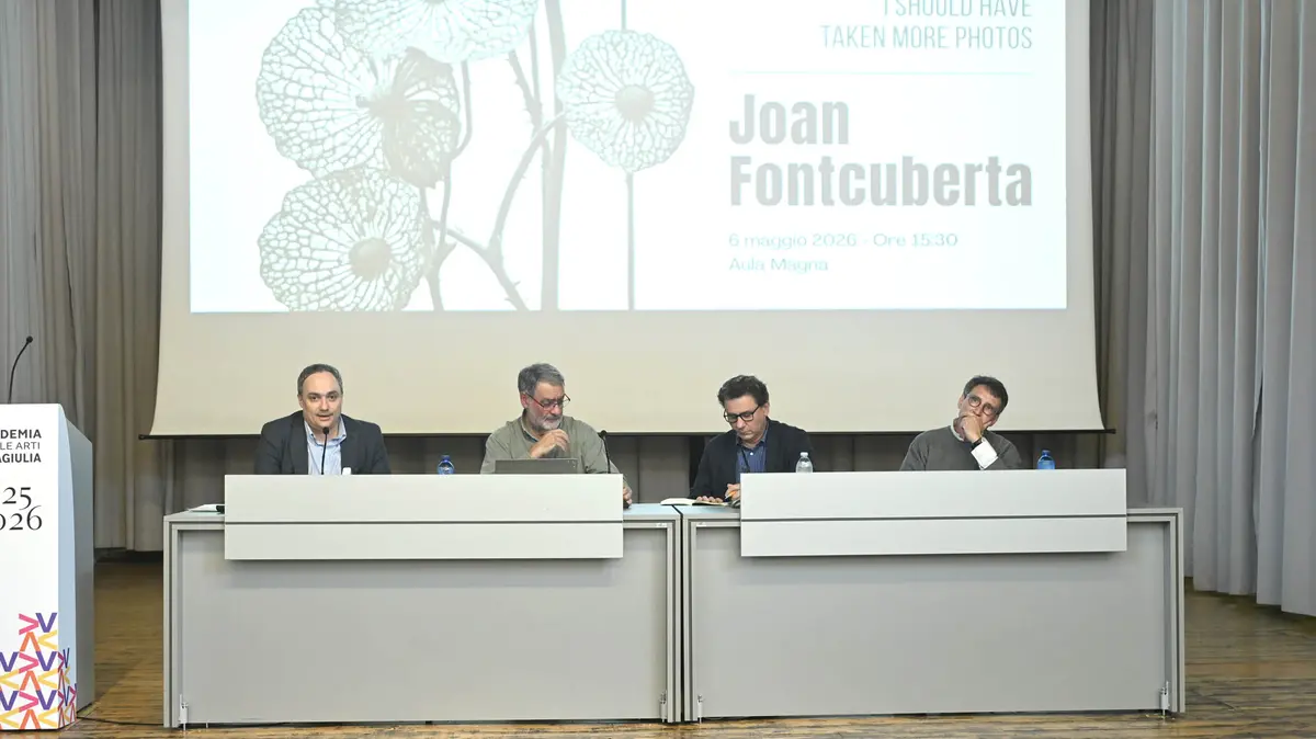 SPETTACOLI  BRESCIA ACCADEMIA DELLE BELLE ARTI SANTA GIULIA INCONTRO CON JOAN FONTCUBERTA NELLA FOTO MOMENTI DELL'INCONTRO 06/05/2026 newreporter©favretto