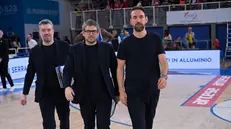 Oggi e ieri: da sinistra Alberti, Cotelli e Poeta - © www.giornaledibrescia.it