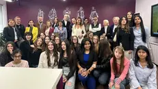 Un momento dell'inaugurazione del laboratorio