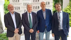 La presentazione: da sinistra Castelli, Saccone, Venchiarutti e Giannetti