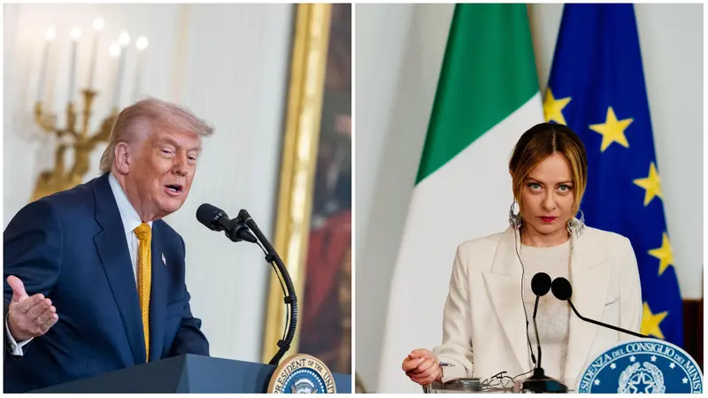 Donald Trump e Giorgia Meloni - Ansa © www.giornaledibrescia.it