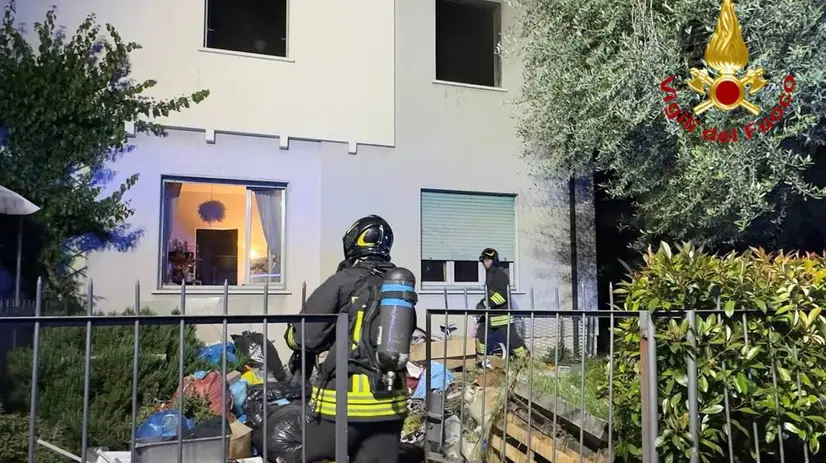 L'intervento dei Vigili del fuoco a Salò