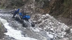 I lavori per contenere il torrente Vallaro, a Vione