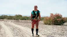 Giuseppina Baroni durante l'ultramaratona in Uzbekistan