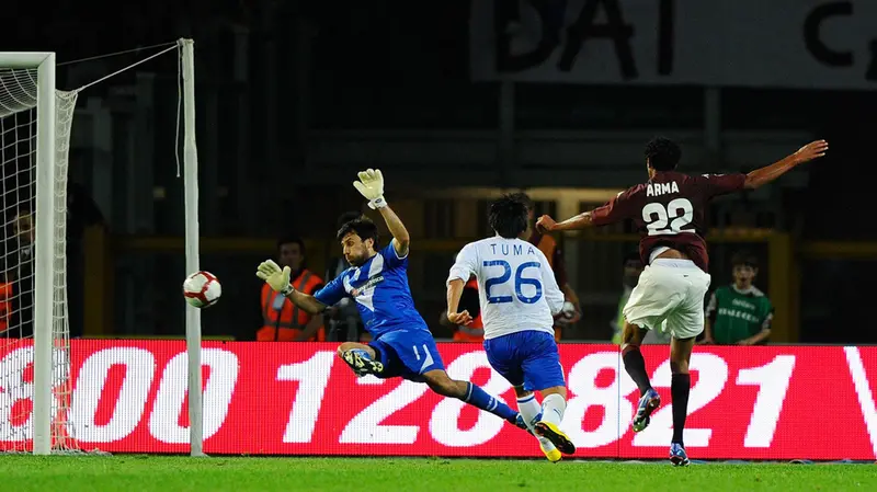 Un'occasione per il granata Arma nel match di andata della finale play off - Foto Newreporter@www.giornaledibrescia.it