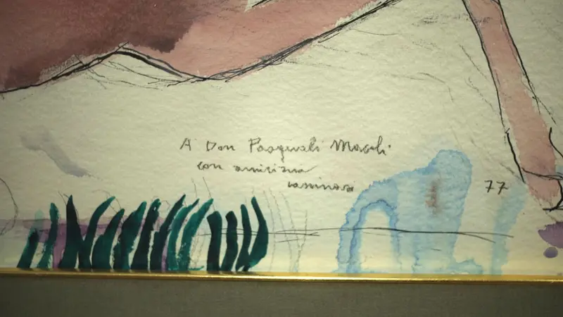 Su molte opere è presente la dedica, come nel caso di questa, «A don Pasquale Macchi»
