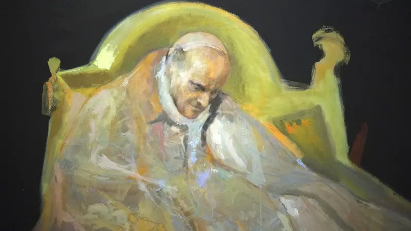 Il ritratto di uno stanco Paolo VI, Ugo Attardi - © www.giornaledibrescia.it
