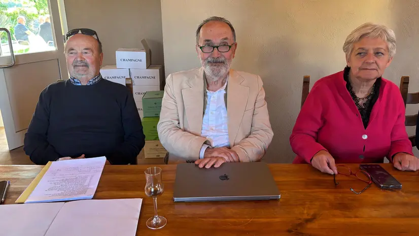 Conferenza stampa sulla discarica Vallosa: da sinistra Parzanini, Bai e Ferrari