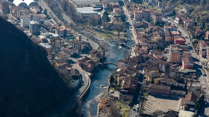 Una veduta aerea dell’abitato di Gardone Valtrompia - © www.giornaledibrescia.it