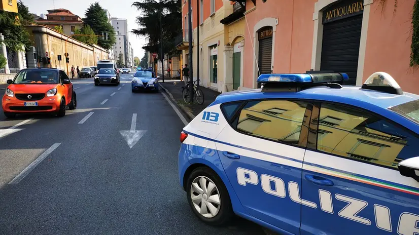 Pattuglie della Polizia dove è stato intercettato il soggetto