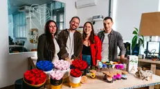 Michela Giovanzana e Giovanni Tomasini con i creator Filippo Caccamo e Giada Parisi
