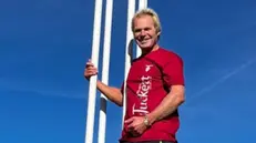 Alfio Saleri sulla cima di una delle sue amate montagne
