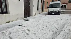 La grandinata di una settimana fa a Mompiano - © www.giornaledibrescia.it