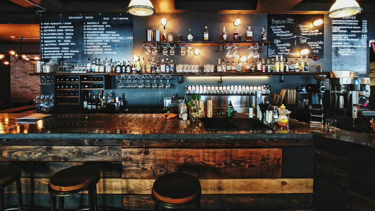 Il bancone di un bar