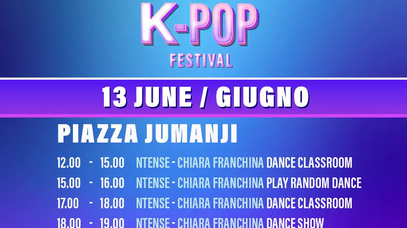 La line up del K-Pop festival