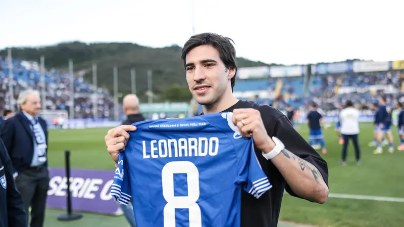 Sport Calcio Serie C Play-off Stadio Mario Rigamonti Union Brescia - Casarano nella foto Sandro Tonali e Pasini 20/05/2026 Comincini@newreporter