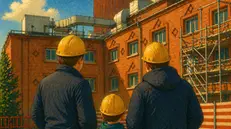 Il piccolo Tom visita il cantiere - Immagine generata con Chat Gpt