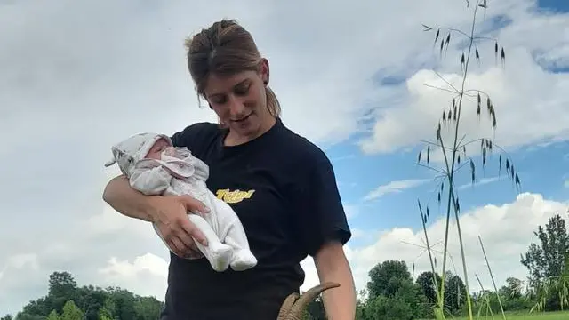Luisa con la sua piccola Giulia