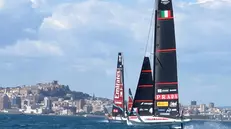 Per Luna Rossa primo giorno di regate a Cagliari da applausi - Foto Ansa Francesco Nonnoi