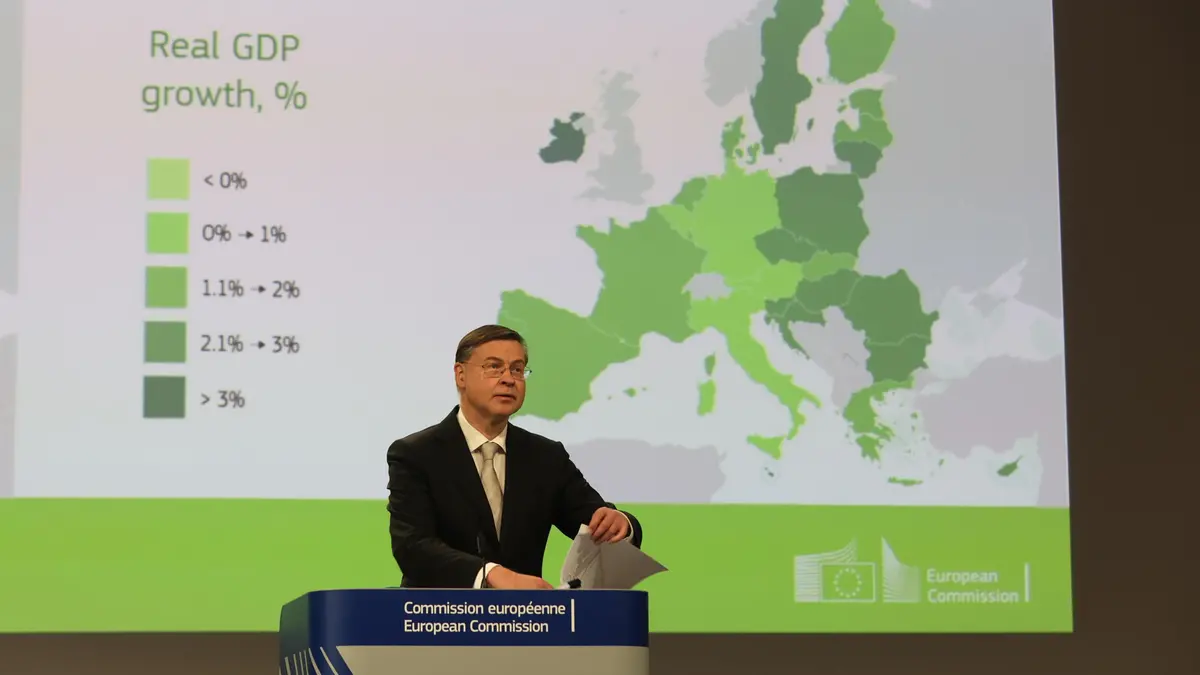 Il commissario europeo per l'Economia Valdis Dombrovskis - Foto Ansa © www.giornaledibrescia.it