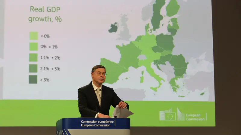 Il commissario europeo per l'Economia Valdis Dombrovskis - Foto Ansa © www.giornaledibrescia.it