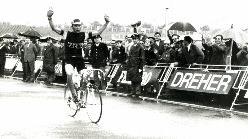 Eddy Merckx vincitore al Rigamonti di Mompiano il 28 maggio del 1968