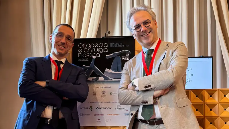 Da sinistra, il dottor Marcoccio e il dottor Baraziol - © www.giornaledibrescia.it