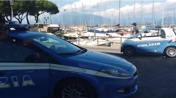 Auto della Polizia sul Garda