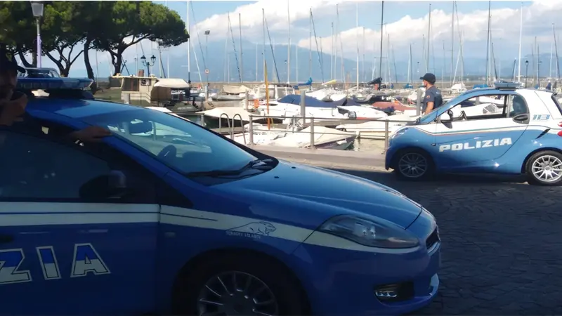 Auto della Polizia sul Garda