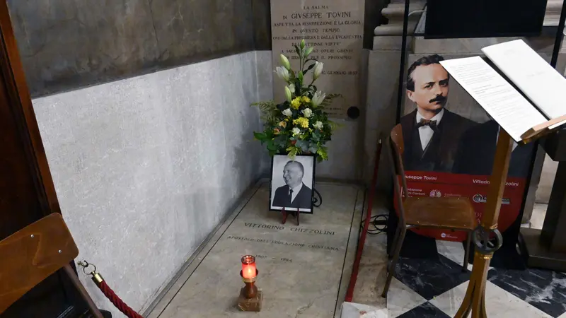 A San Luca riposano il servo di Dio Vittorino Chizzolini e il beato Giuseppe Tovini
