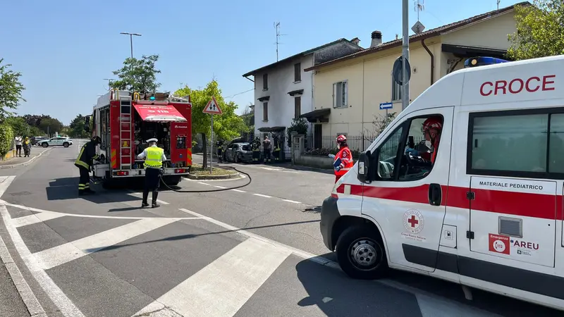 I vigili del fuoco e l'ambulanza