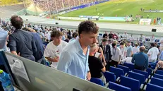 Tonali, Sebastiano e Salvatore Esposito in tribuna al Rigamonti