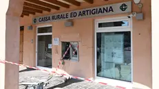 Il bancomat saltato a Comezzano Cizzago