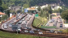 Il tratto autostradale del Brennero nei pressi di Trento - Foto Ansa © www.giornaledibrescia.it