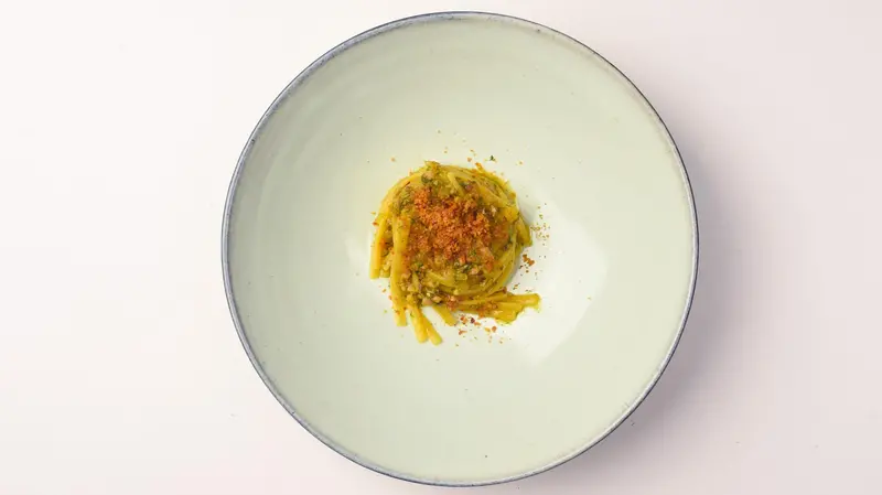Linguine con le sardene secade di Montisola