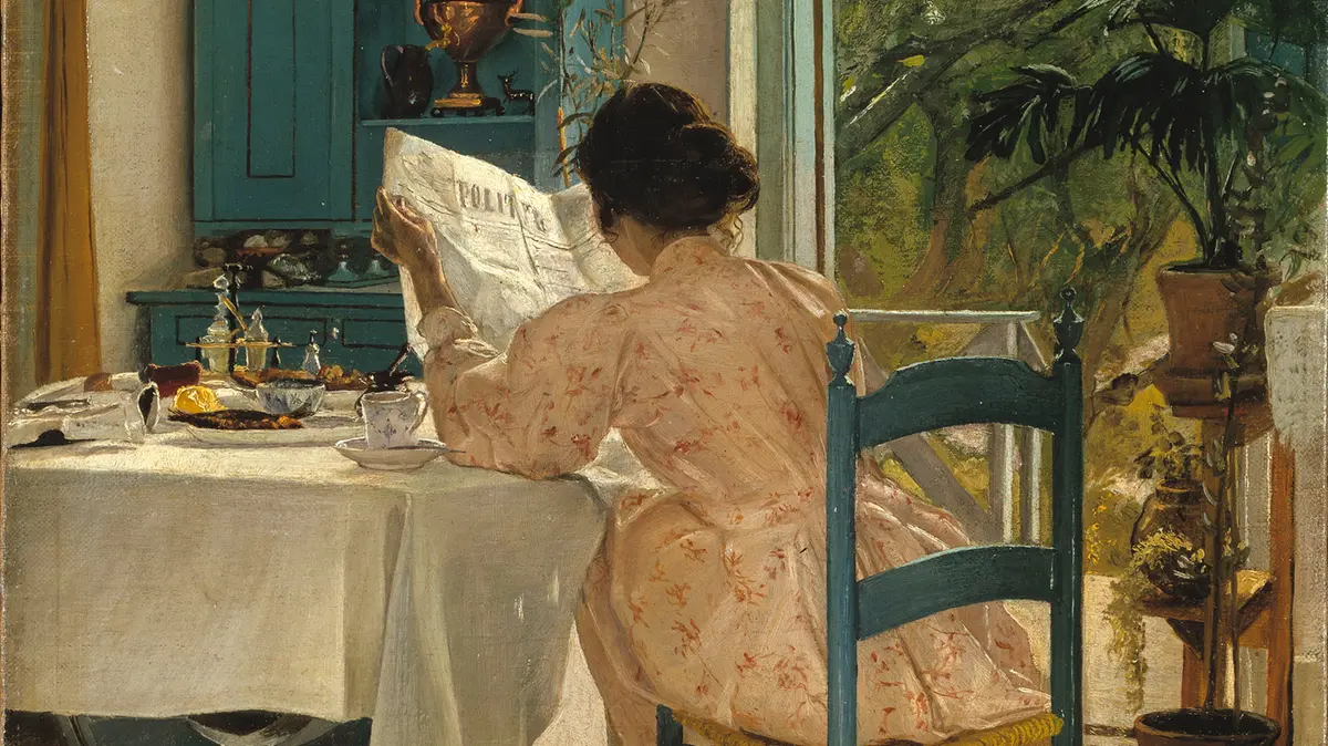 Laurits Andersen, Leggere a colazione (1898)