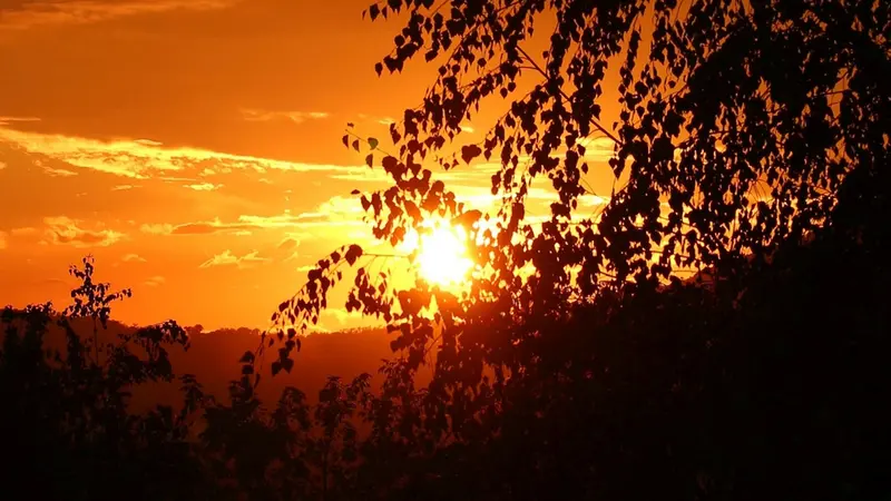 Un tramonto «infuocato»