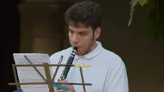 Pio Domenico Fazzolari con la banda di Roccafranca