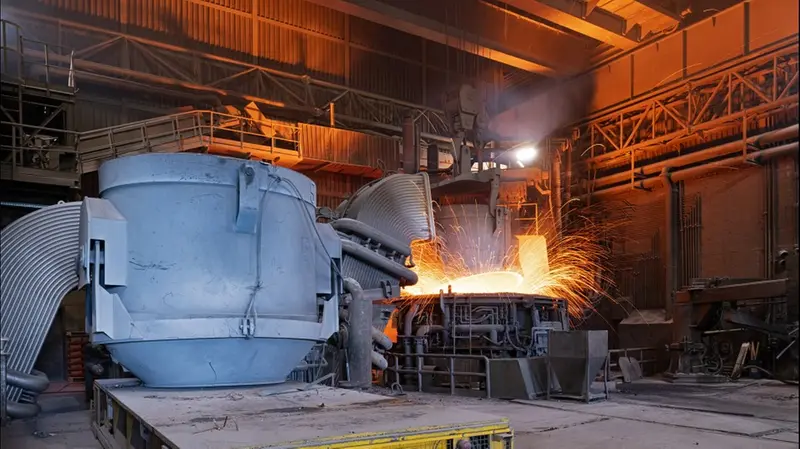 A Ospitaletto il forno dell'acciaieria Asonext - Foto Viktor Macha
