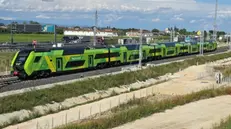 Il primo treno lungo la Tav Brescia-Verona - Foto David Campione