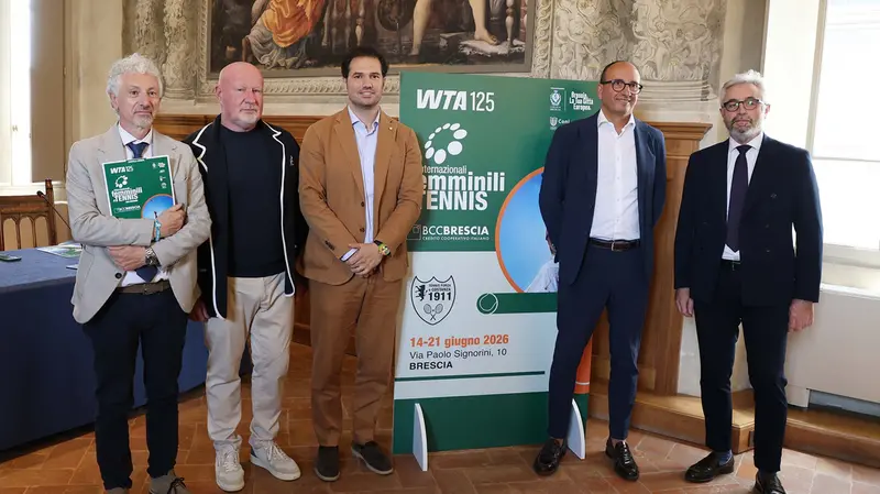 La presentazione in Loggia della 17esima edizione degli Internazionali femminili di tennis - Foto ufficio stampa Tennis Forza e Costanza © www.giornaledibrescia.it